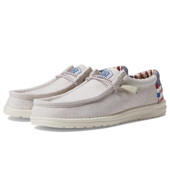 Hey Dude Wally Patriotic Slip-on Shoes Youth 6 L7 New - Picture 9 of 13